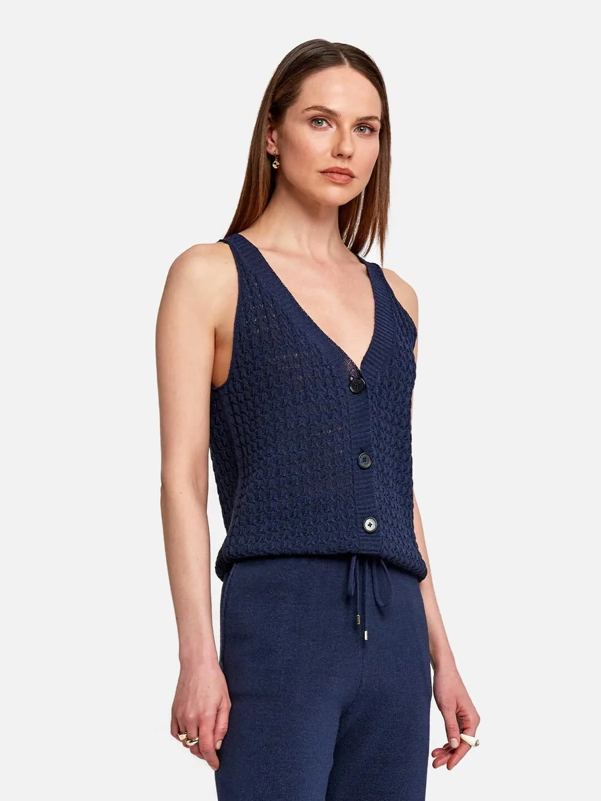 Braid Detailed Sleeveless Flow Top – Image 2