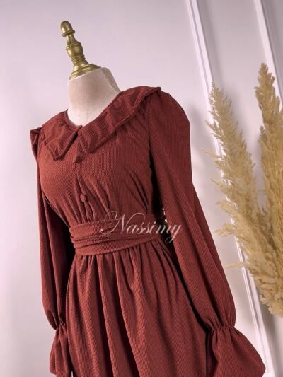 Robe princesse rouge brick
