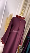 Abaya burgundy pour ramadan