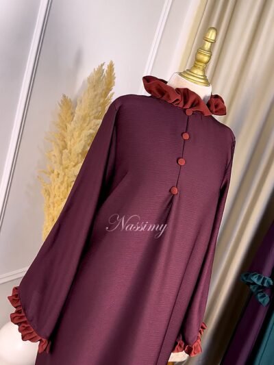 Abaya burgundy pour ramadan