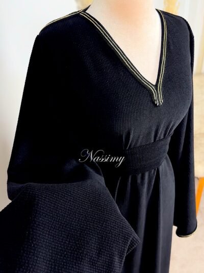 Gandoura marocaine noir