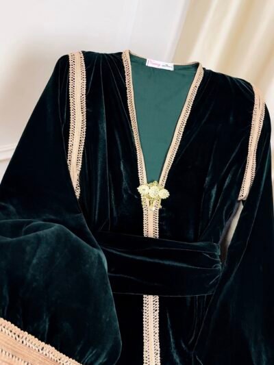 Caftan vert royal marocain