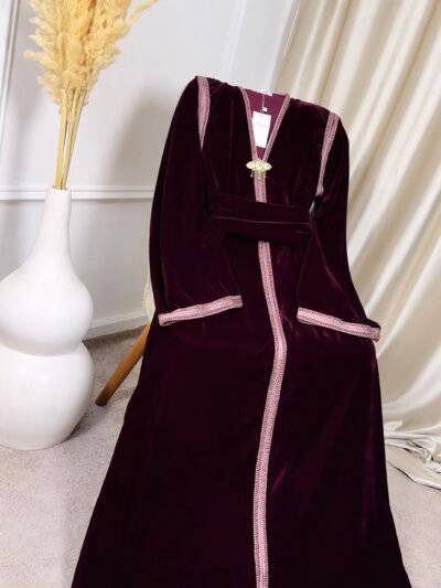 Caftan marocain burgundy