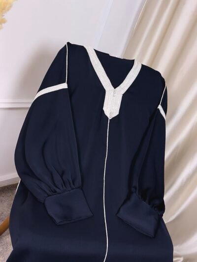 Caftan mekhzani bleu marine