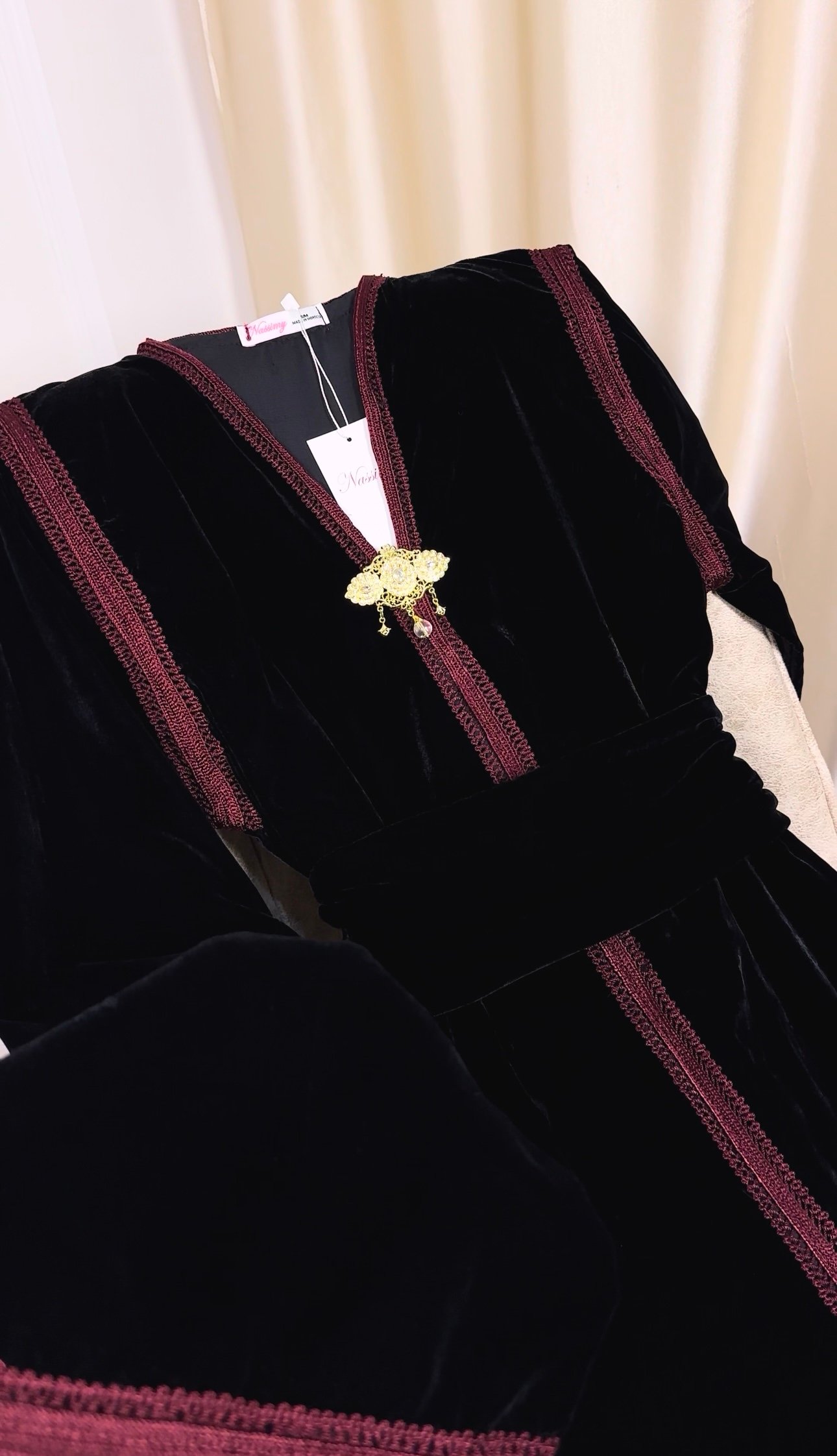 Caftan marocain noir royal – Image 5