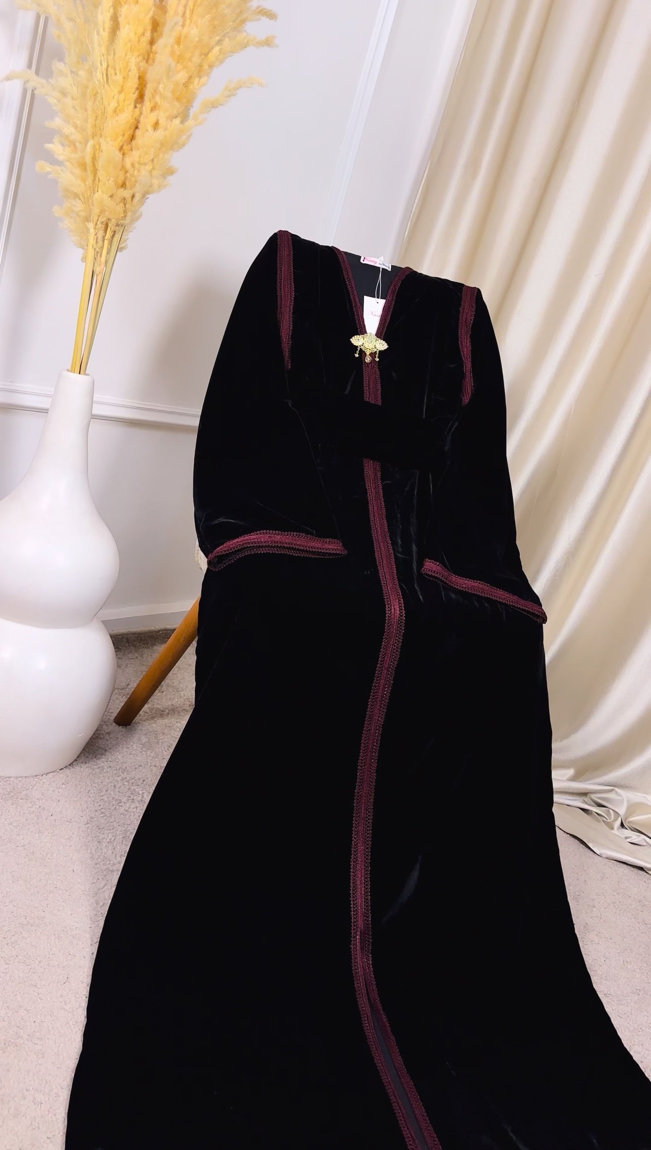Caftan marocain noir royal – Image 4