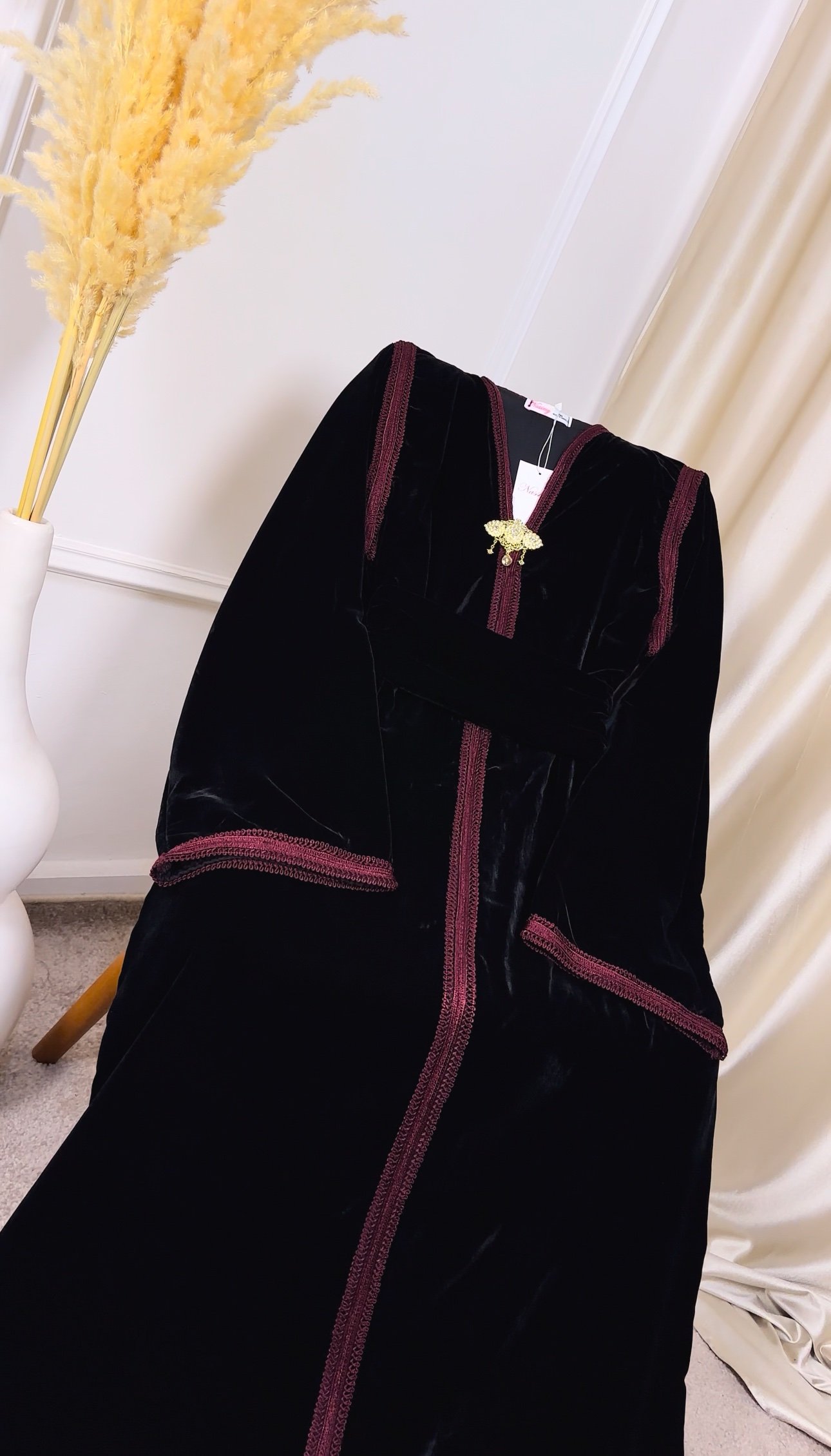 Caftan marocain noir royal – Image 3