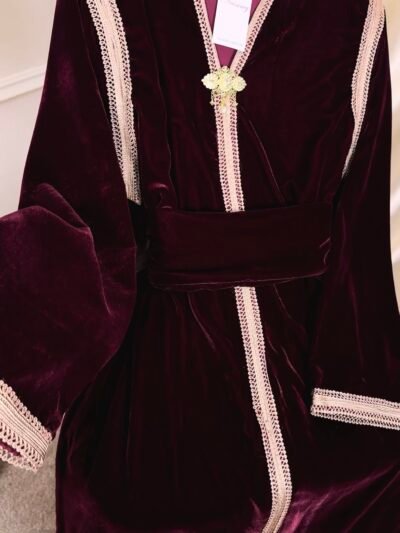 Caftan marocain burgundy