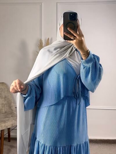 Ensemble plissé kimono et jupe