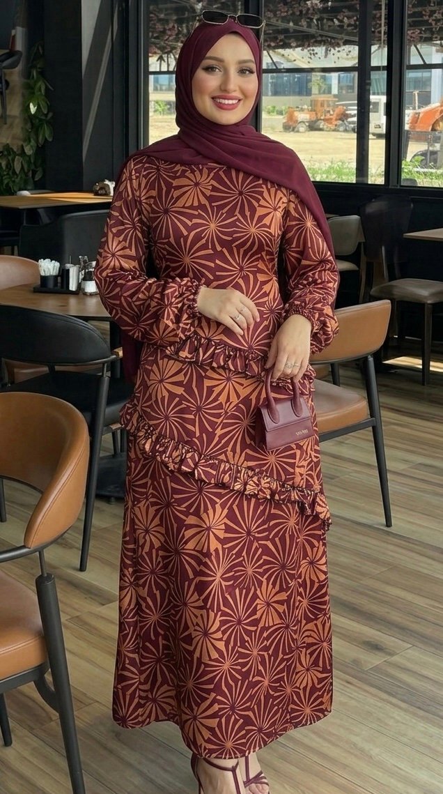 Robe satinée royale – Image 2