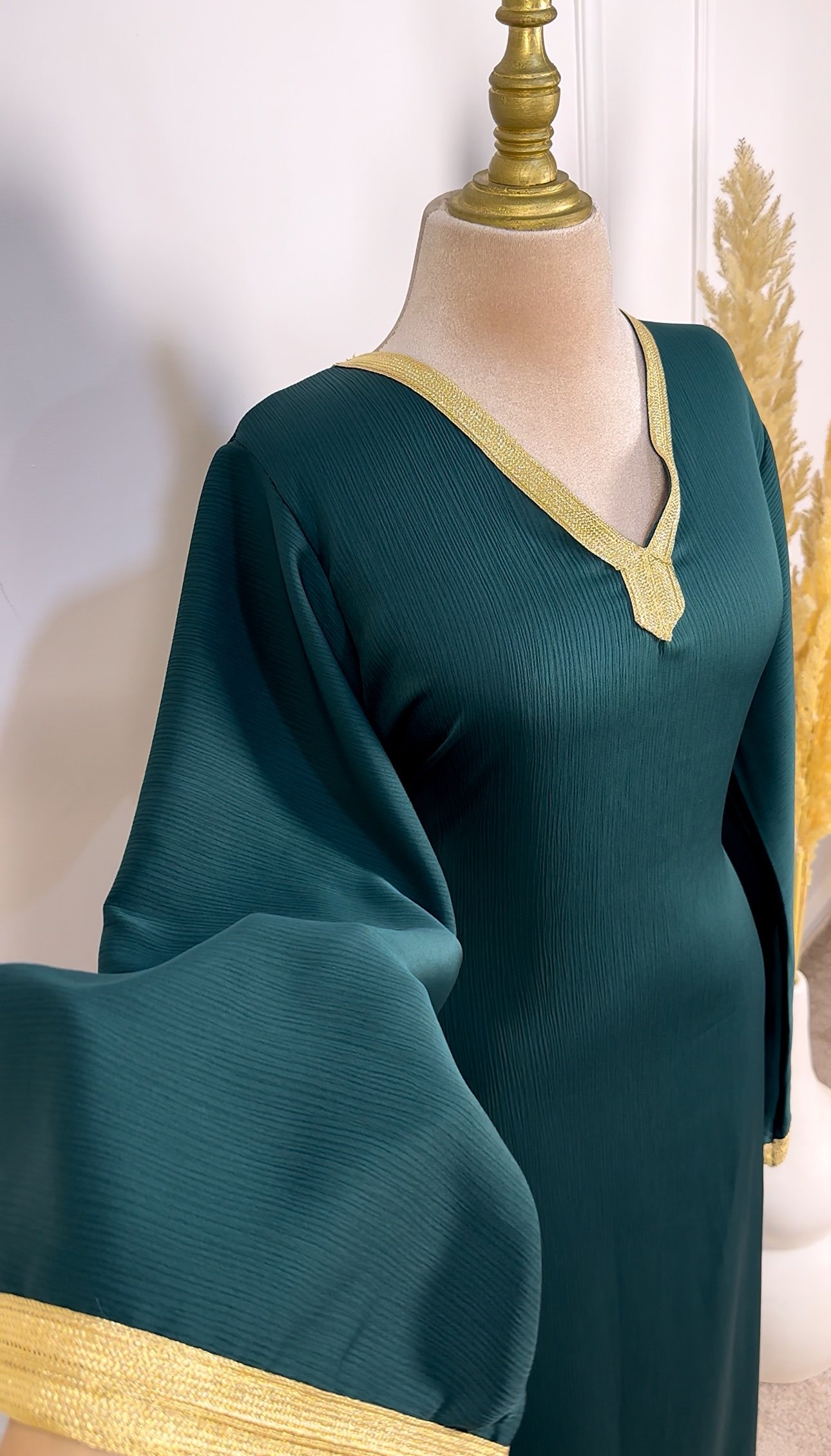 Caftan gandoura vert royal – Image 5
