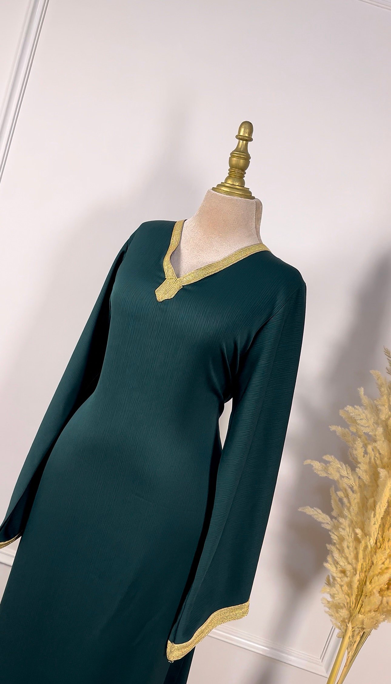 Caftan gandoura vert royal – Image 3