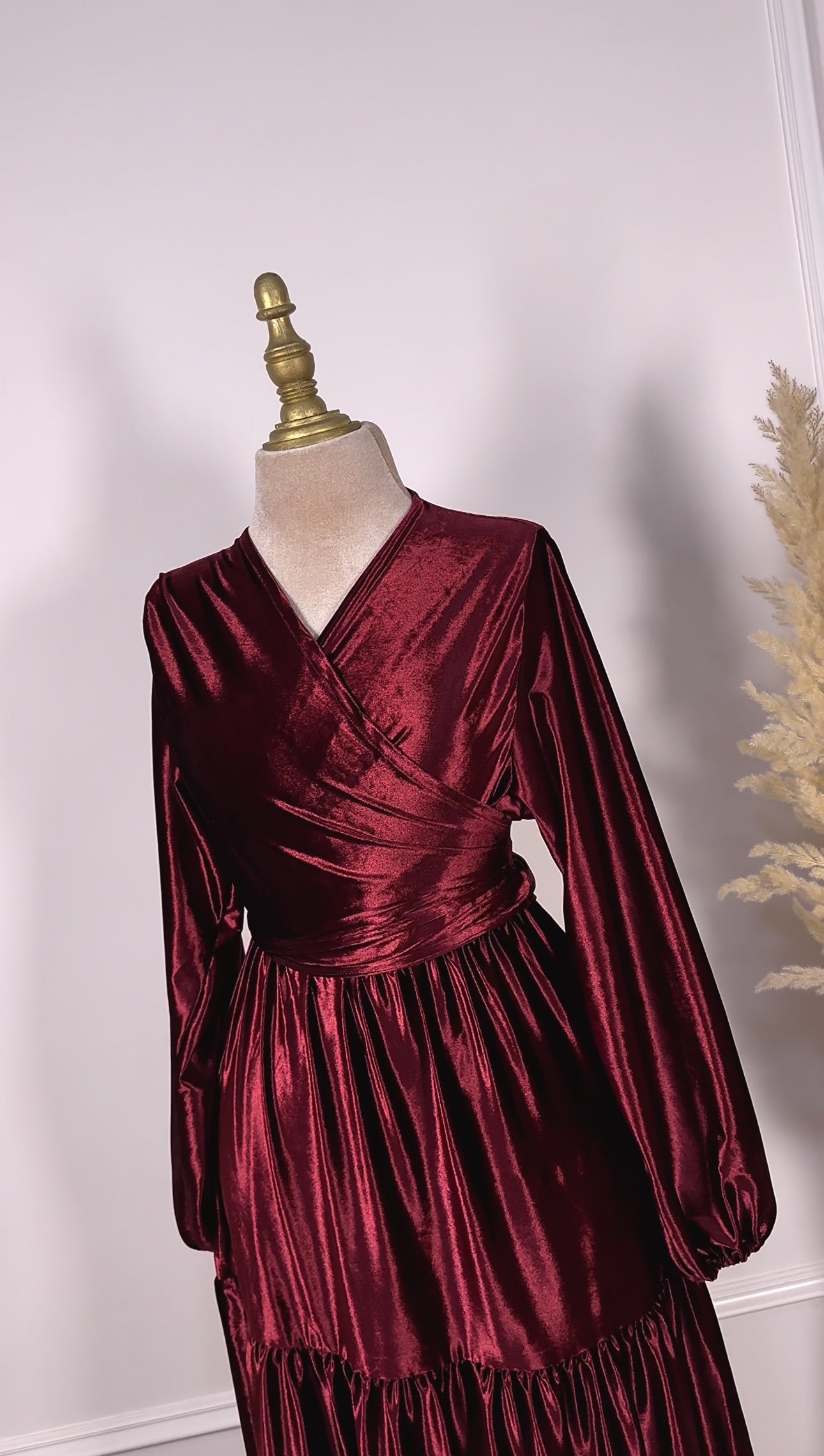 Ensemble en velours jupe et kimono – Image 6