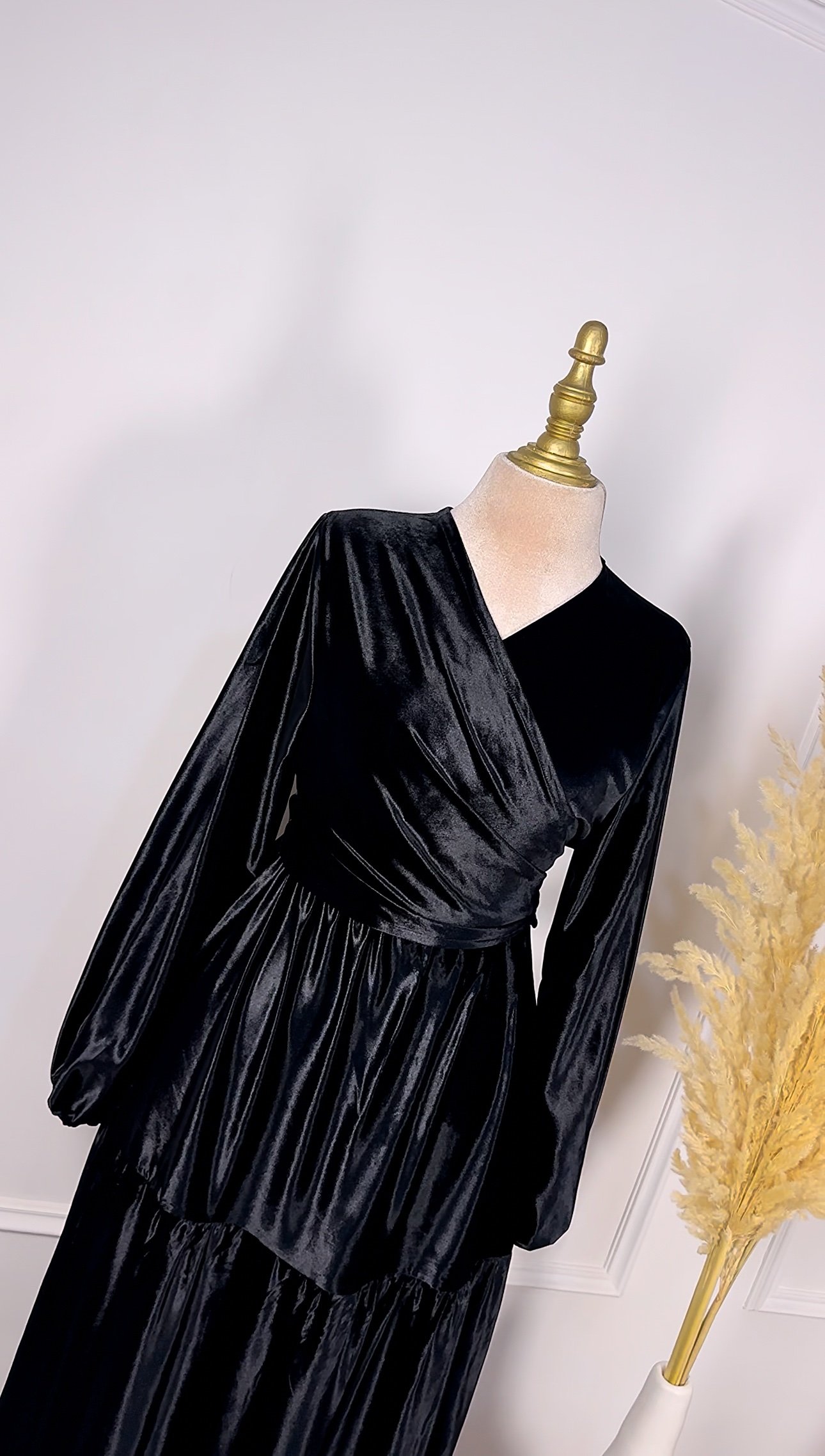 Ensemble en velours jupe et kimono – Image 7