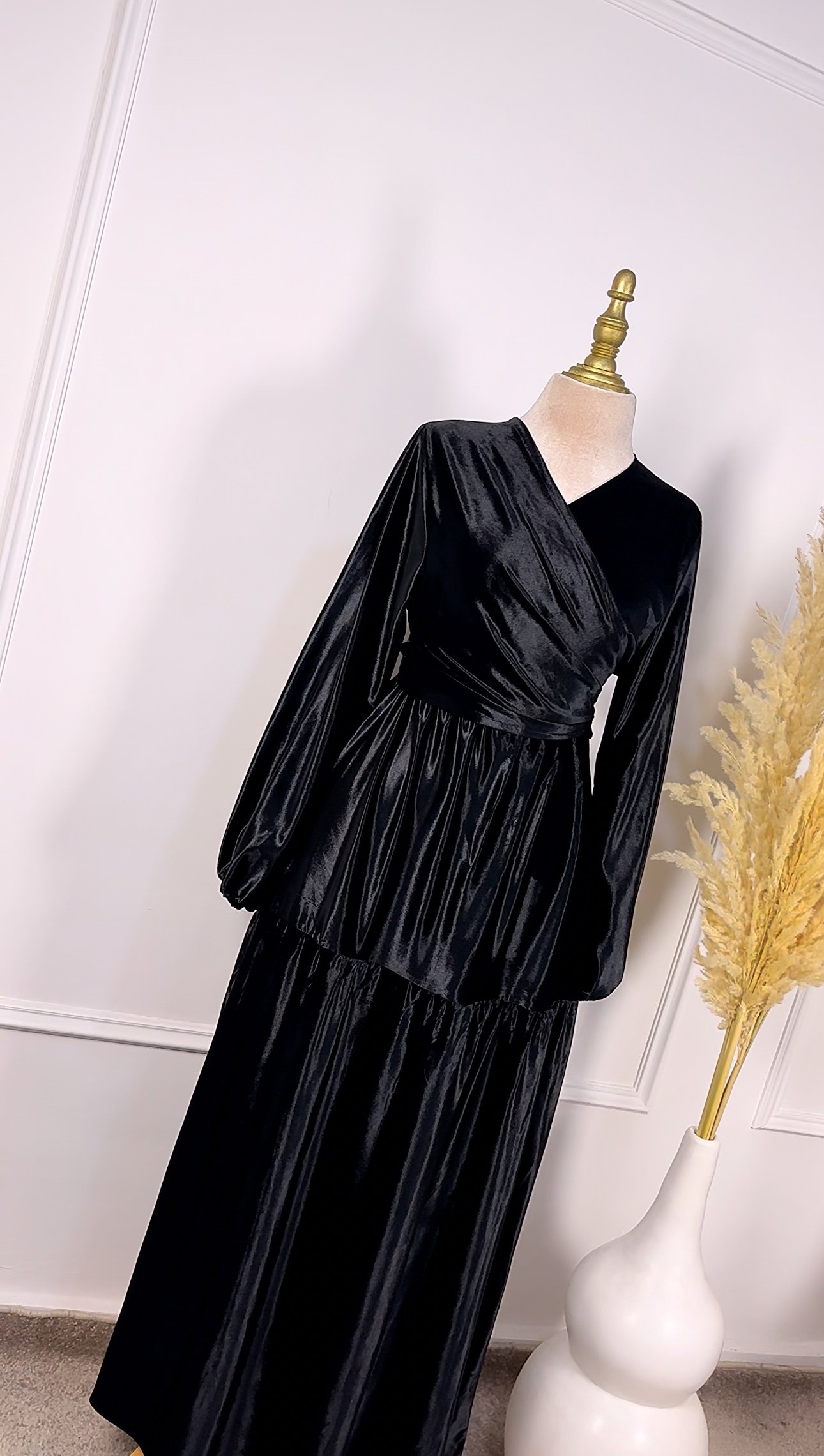 Ensemble en velours jupe et kimono – Image 3