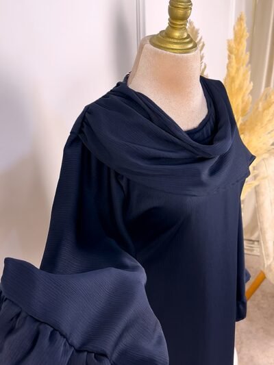 Robe abaya bleu marine