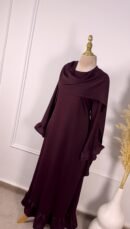 Robe abaya burgundy