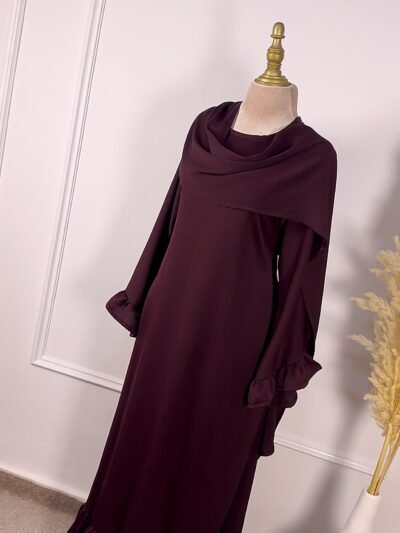 Robe abaya burgundy