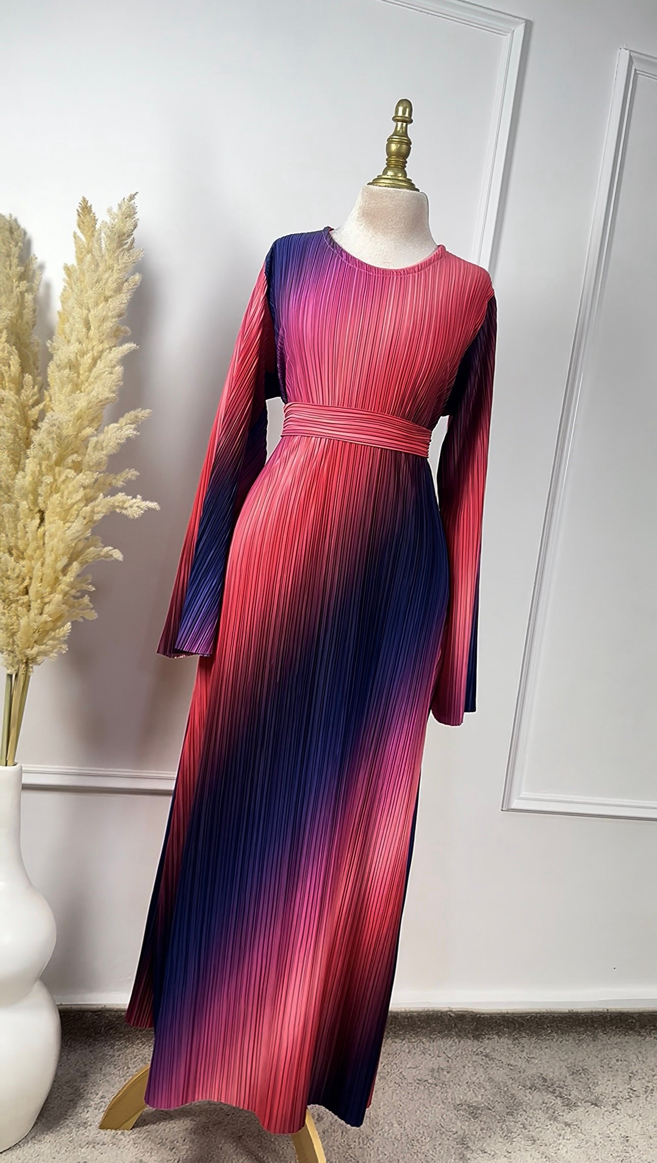 Robe plissé royale – Image 4