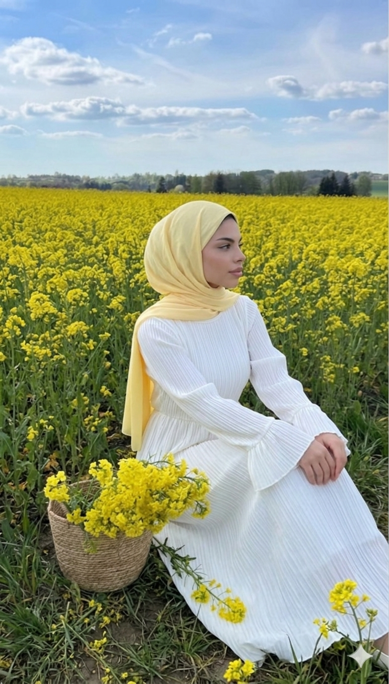 Robe blanche plissé – Image 9