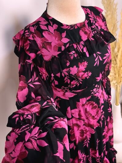 Robe princesse en tissu mousseline