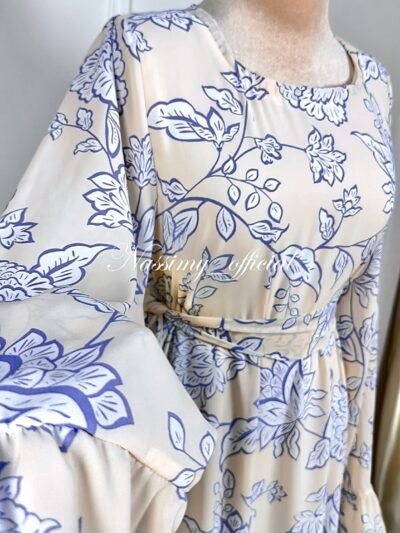 Robe cloche en tissu mousseline