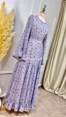 Robe cloche en mousseline