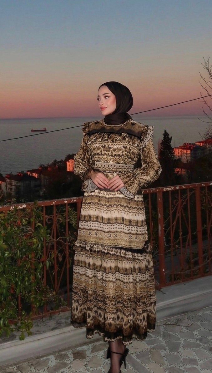 Robe léopard en tissu mousseline – Image 6
