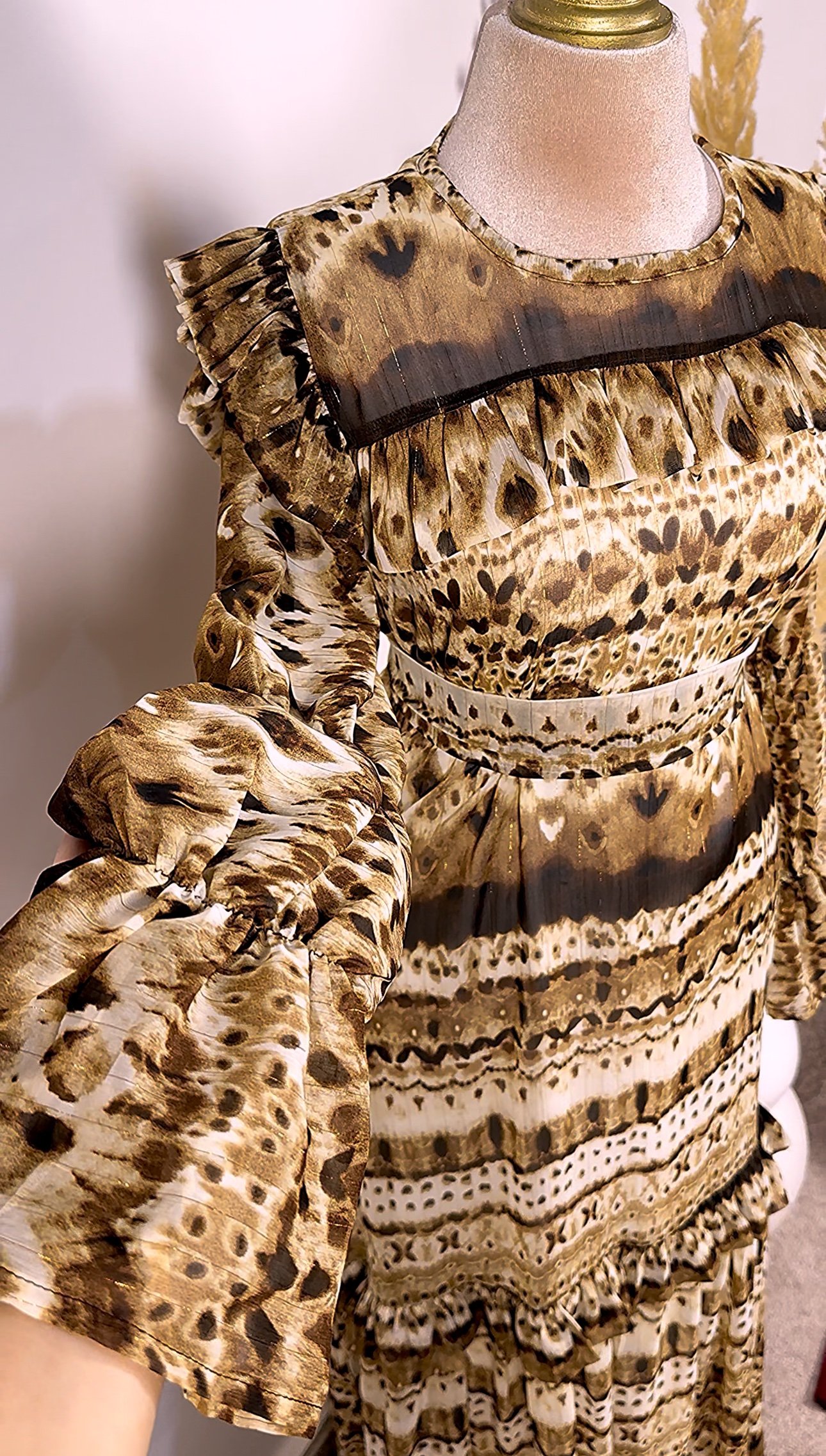 Robe léopard en tissu mousseline – Image 5