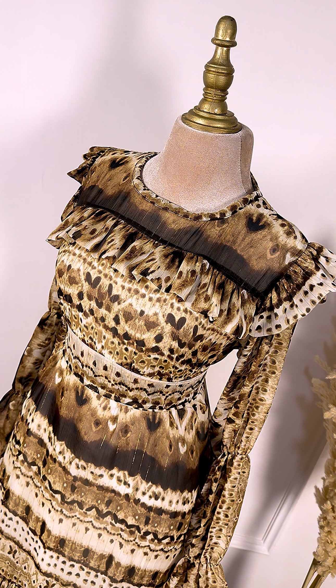 Robe léopard en tissu mousseline – Image 4