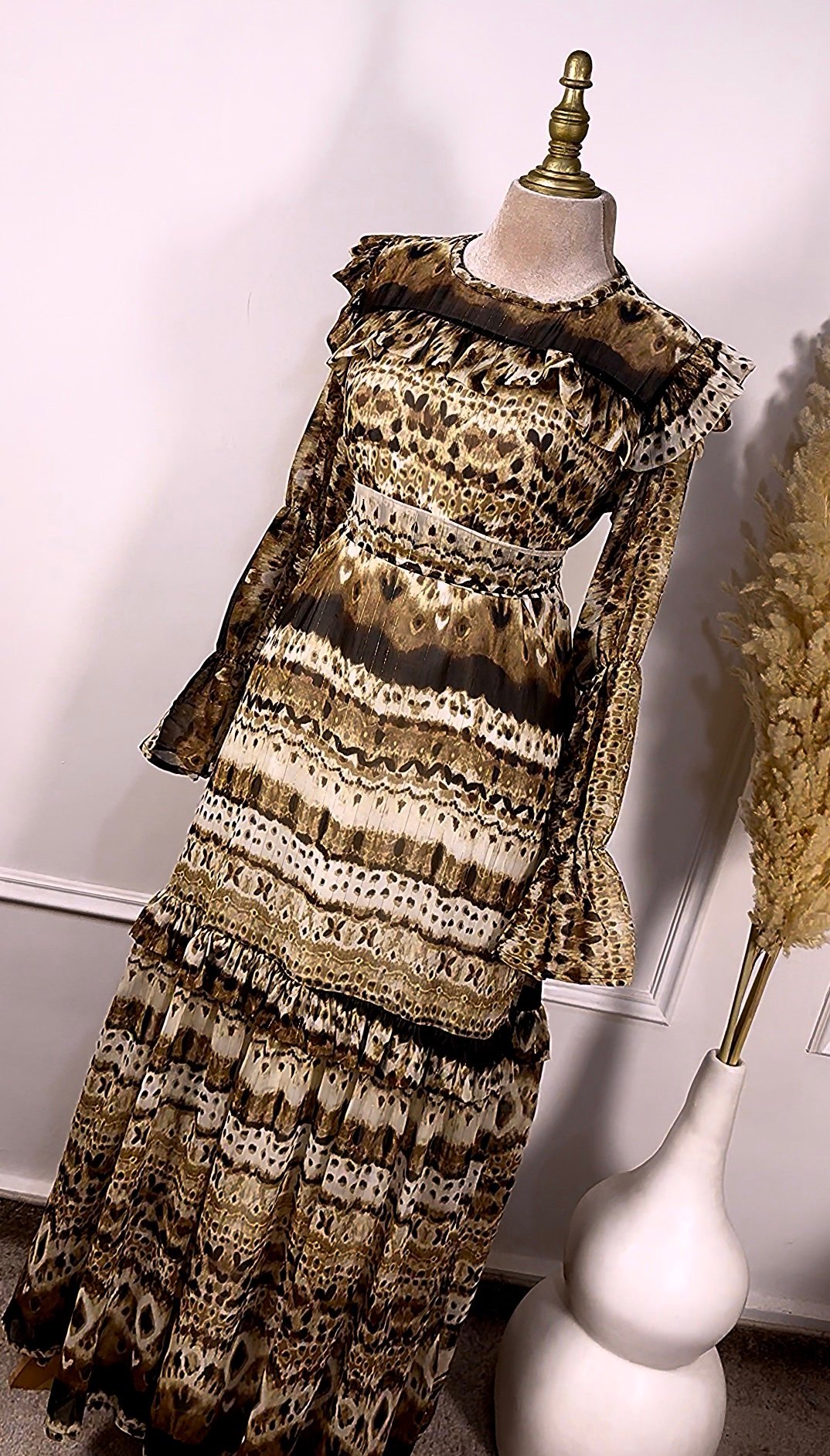 Robe léopard en tissu mousseline – Image 2