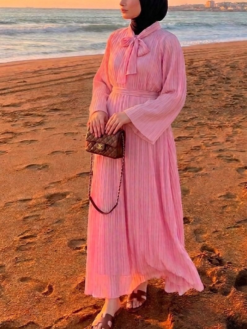 Robe en mousseline plissé – Image 3