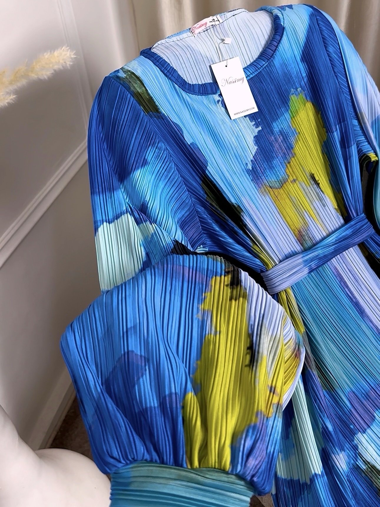 Robe en maille plissé