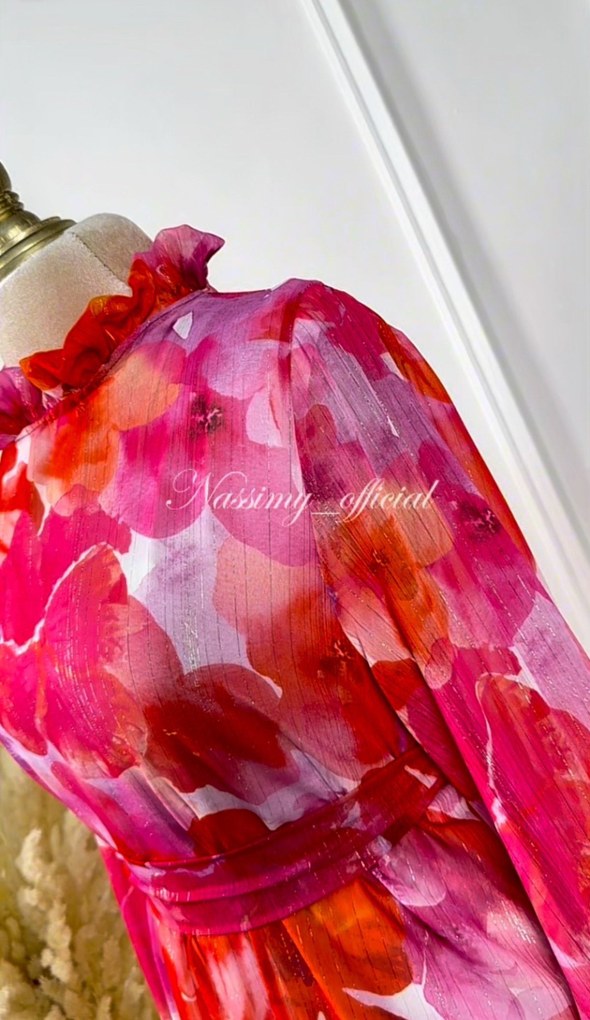 Robe en tissu mousseline