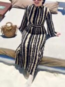 Robe en maille plissé