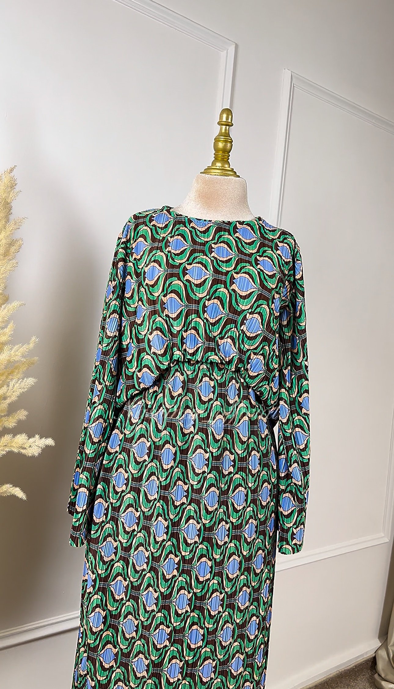 Ensemble jupe et blouse plissé
