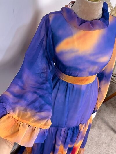 Robe cloche en mousseline