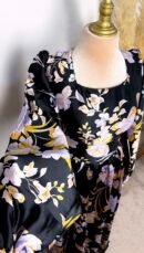 Robe cloche satinée fleurie