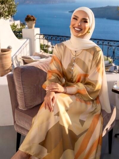 Robe en coton satiné