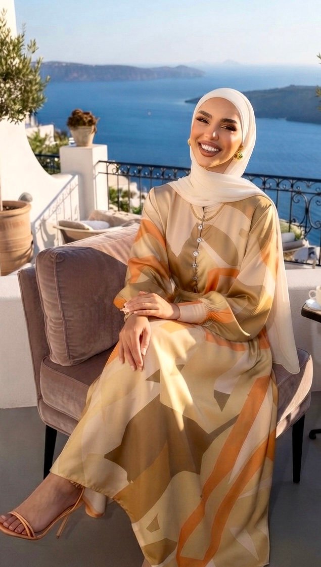 Robe en coton satiné